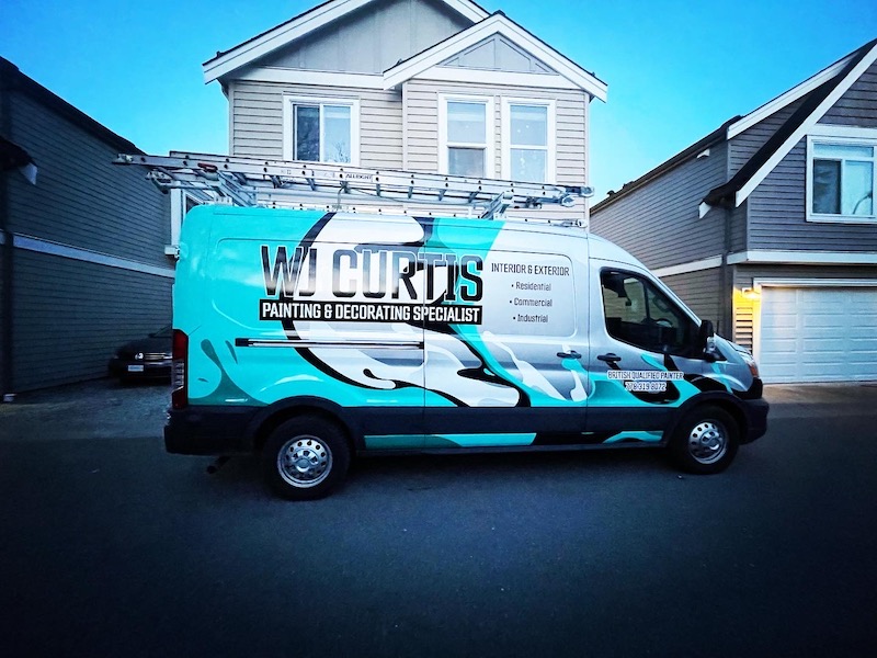 WJ Curtis Painting & Decorating Van
